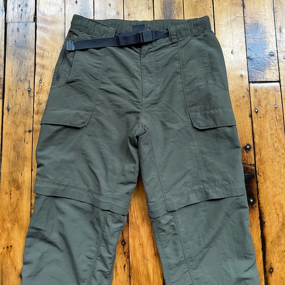 The North Face Men’s Medium 32 Convertible Cargo Pants Army Green Belted Utility - Picture 1 of 13